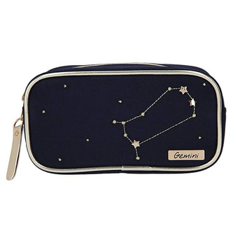 Kosmetická taška Top Model, Modrá, znamení Gemini (Blíženec)
