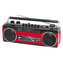 Radiomagnetofon Trevi, RR 501BT/RD, MW/FM/SW1-2, autostop, USB, čtečka SD, Bluetooth, vestavěný mikrofon, baterie/síť