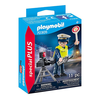 Policajt s radarom Playmobil, Polícia, 11 dielikov