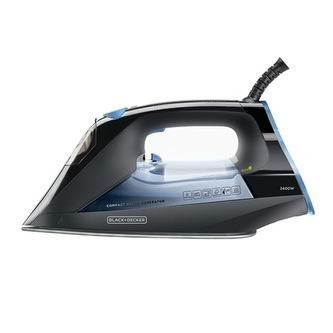Žehlička Black+Decker, BXIR2401E, parní, kompaktní, vestavěný parní generátor, kvalitní čerpadlo, automatické vypnutí, filtr Anti-Calc, pára 0 - 45 g / min., keramická žehlící plocha