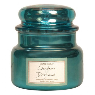 Svíčka ve skleněné metalické dóze Village Candle, Mořská svěžest, 312 g