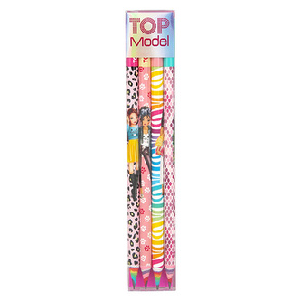 Sada tužek Top Model, 4 kusy, duhové, vzorované