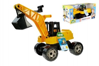 Bager žltočierny Giga Trucks plast 70cm v krabici 70x35x29cm