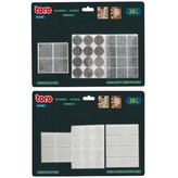 PROTISKLUZOVÉ PODLOŽKY SAMOLEPÍCÍ 28KS BÍLÁ/ČERNÁ