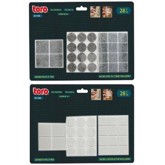 PROTISKLUZOVÉ PODLOŽKY SAMOLEPÍCÍ 28KS BÍLÁ/ČERNÁ