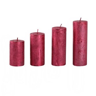 SVÍČKY ADVENTNÍ 4KS, ČERVENÉ