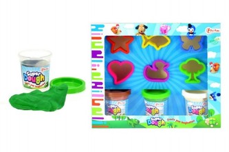 Modelína/Plastelína 3ks + vykrajovátka v krabici 25x21x7 cm