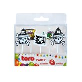 SVÍČKA ZAPICHOVACÍ PIRÁTI, 5KS, 2,5X2,2X0,8CM