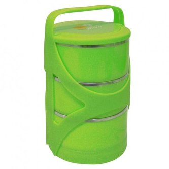 jídlonosič plastový s nerez vnitřkem 3 patra, 15,3 x 20,9 cm