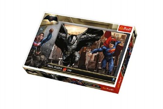 Puzzle Batman v Spiderman 41x27,5cm 160 dílků v krabici 29x19x4cm