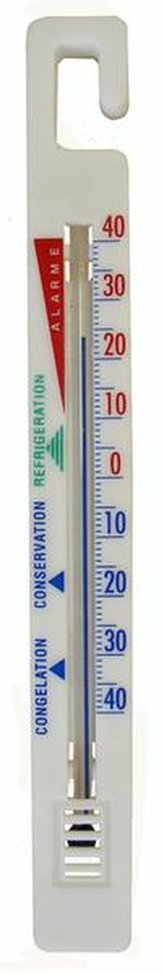 Teploměr do chladničky, od - 40 °C do + 40 °C, 15,4 x 1,7 x 0,5 cm