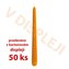 SVÍČKA KÓNICKÁ DISP.50KS,18,5X2,3CM PARAF.ORANŽOVÁ