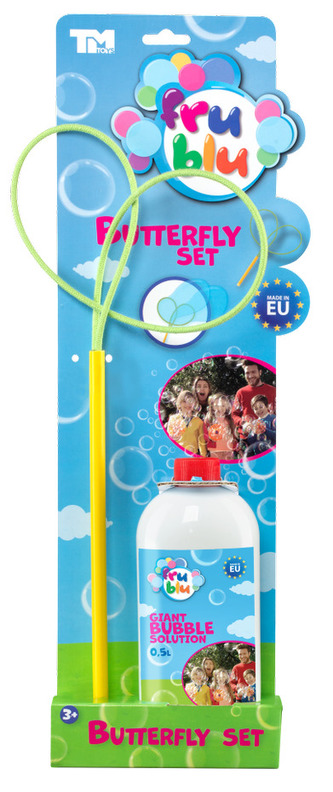 Bublifuk FRU BLU Motýľ sada na tvorbu profesionálnych bublín + náplň 0,5L na karte