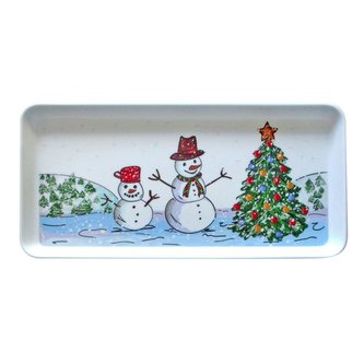 PODNOS SERVÍROVACÍ VÁNOČNÍ "SNĚHULÁK",35X16,5X2,3