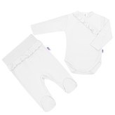 2-dílná kojenecká souprava New Baby Stripes bílá - velikost 80 (9-12m)