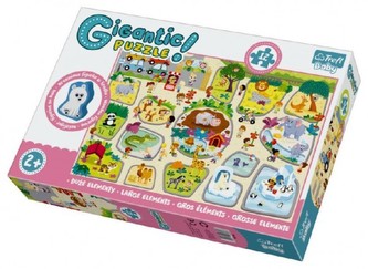 Puzzle zvířátka Gigantic ZOO 12ks v krabici 40x27x6cm 2+
