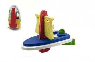 Vodolepky Pěnové dílky loď/plachetnice pěna 5 dílků 11x22x4cm