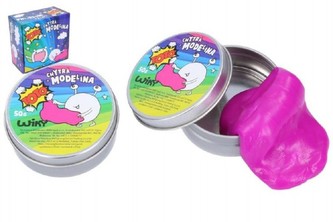 Hmota/modelína 50g inteligentní barevná 6cm v plechovce 12ks v boxu