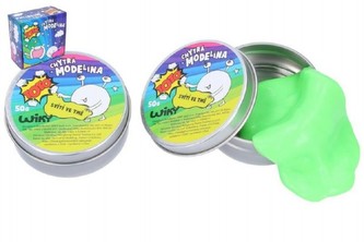 Modelína/plastelína hmota inteligentní svítící ve tmě 6cm 50g v plechovce