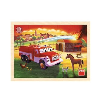 Puzzle doskové drevené Tatra hasiči 20dílků 30x22x1cm 1+