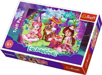 Puzzle Enchantimals 33x22cm 60 dílků v krabici
