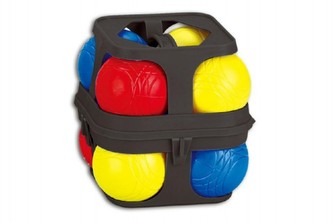 Petanque koule hra plast 8ks v plastovém kufříku 14x15x14cm