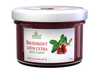 Grešík Džem Brusinkový extra Menej sladký 220 g
