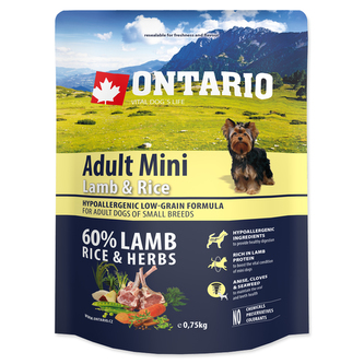 ONTARIO Dog Adult Mini Jahňacina a ryža