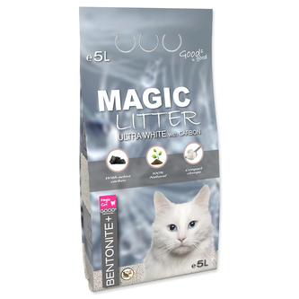 Kočkolit MAGIC STIERKA Bentonit Ultra White s uhlíkom