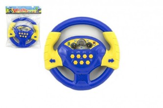 Volant modrý plast 20cm na batérie so zvukom v sáčku český design