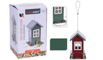 Kovové krmítko pro ptáky, zelené