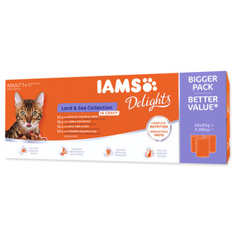 Kapsičky IAMS Cat výber z morských a suchozemských más v omáčke multipack