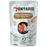 Kapsička ONTARIO Cat Tuna and Salmon in Broth