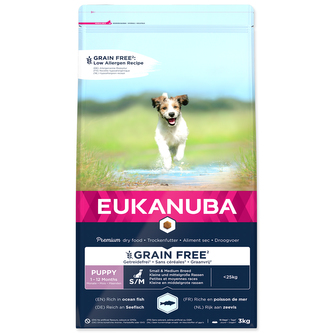 EUKANUBA Puppy & Junior Small & Medium Grain Free Ocean Fish