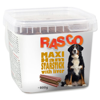 Pochúťka RASCO Dog hviezdy šunkovej s pečeňou