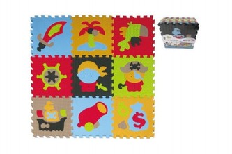 Pěnové puzzle pirát 9 dílků 32x32x1cm