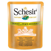 Kapsička SCHESIR Cat tuňák + sardinka ve vývaru
