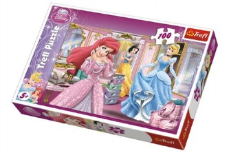 Puzzle Princezny Disney 100 dílků 41x27,5cm v krabici 29x20x4cm