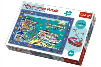 Puzzle "Hledání předmětů" Přístav 70dílků v krabici 33x23x6cm 4+