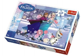 Puzzle Frozen/Ledové království 41x27,5cm 160 dílků v krabici 29x19x4cm