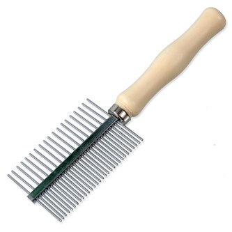 Hrebeň DOG FANTASY obojstranný drevený 17 cm