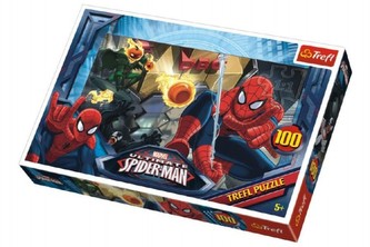 Puzzle Spiderman Únik 100 dílků 41x27,5cm v krabici 29x20x4cm