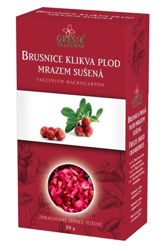 Grešík Brusnica klikva plod mrazom sušená 20 g