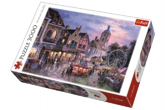 Puzzle Pohádkové Městečko 3000 dílků 116x85cm v krabici 40x27x9cm