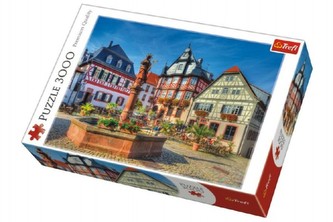 Puzzle Tržište Heppenheim 3000 dílků 116x85cm v krabici 40x27x9cm