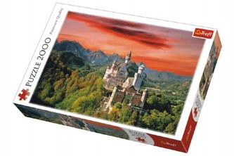 Puzzle Zámek Neuschwanstein, Německo 2000 dílků 96x68cm v krabici 40x27x6cm