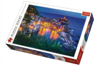 Puzzle Vernazza za soumraku Itálie 2000 dílků 96x68cm v krabici 40x27x6cm