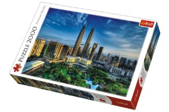Puzzle Petronas Twin Towers, Kuala Lumpur Malajsie 2000 dílků 96x68cm v krabici 40x27x6cm