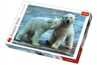 Puzzle Polární Medvědi 500 dílků 48x34cm v krabici 40x27x4,5cm