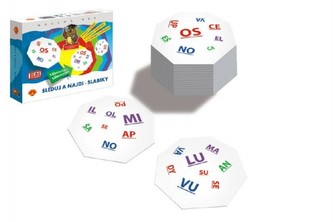 Sleduj a nájdi - Slabiky spoločenská náučná hra v krabici 24x20x5cm